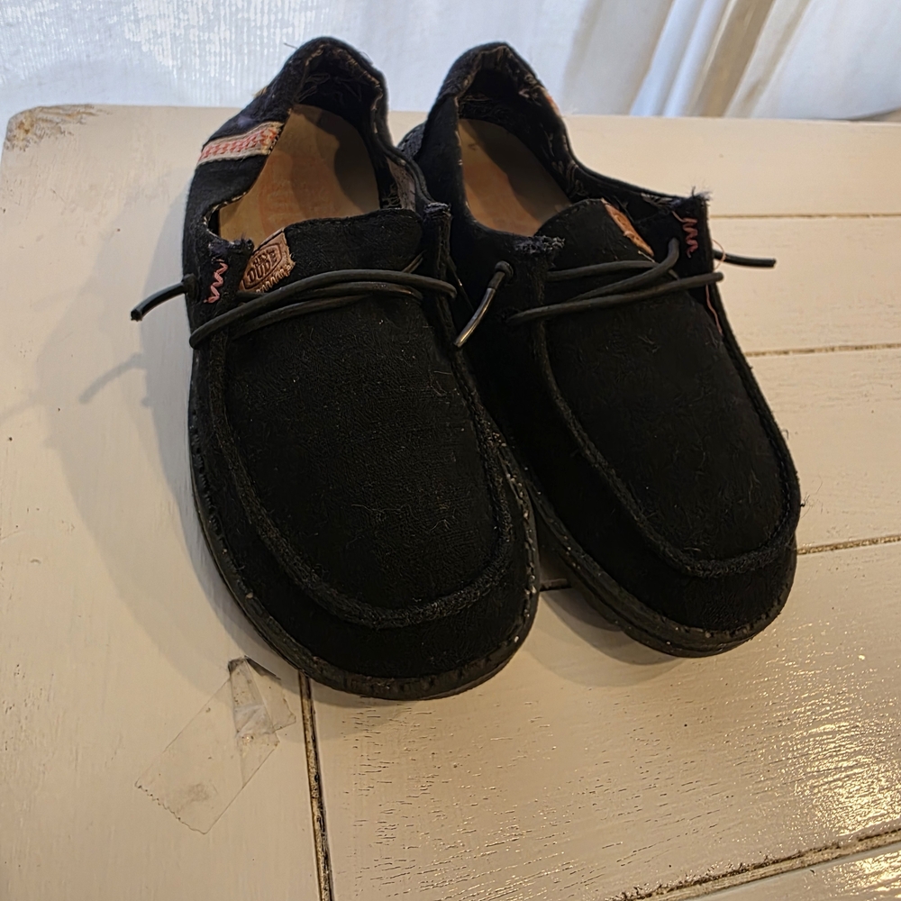 Hey Dude Black Kids Loafers